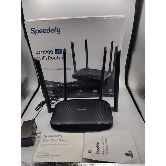 Speedefy AC1200 WiFi Router K4 Dual Band Gigabit Used Once - Picture 1 of 9